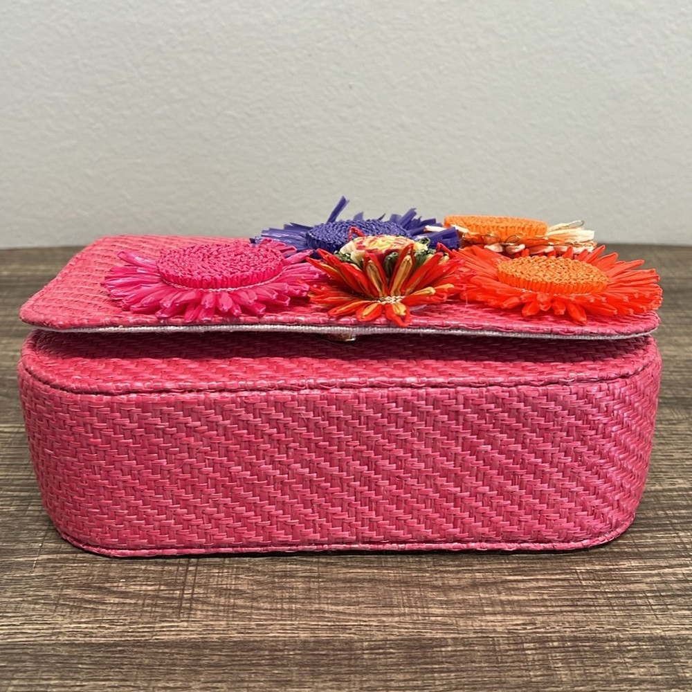 Haute Hippie | Pink Mini Bag w/ Bamboo Handle & Crossbody Chain - Picture 14 of 15